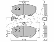 822-215-2 Sada brzdových destiček, kotoučová brzda CIFAM