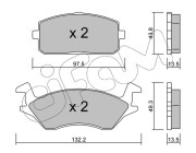 822-234-0 Sada brzdových destiček, kotoučová brzda CIFAM