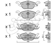 822-257-0 Sada brzdových destiček, kotoučová brzda CIFAM