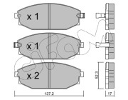 822-363-0 Sada brzdových destiček, kotoučová brzda CIFAM