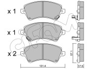 822-446-0 Sada brzdových destiček, kotoučová brzda CIFAM