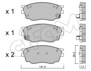 822-475-0 Sada brzdových destiček, kotoučová brzda CIFAM