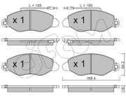 822-536-1 Sada brzdových destiček, kotoučová brzda CIFAM