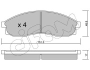 822-740-0 Sada brzdových destiček, kotoučová brzda CIFAM