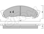 822-972-0 Sada brzdových destiček, kotoučová brzda CIFAM