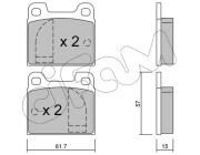 822-008-0 CIFAM sada brzdových platničiek kotúčovej brzdy 822-008-0 CIFAM