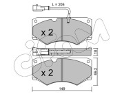 822-014-7 Sada brzdových destiček, kotoučová brzda CIFAM