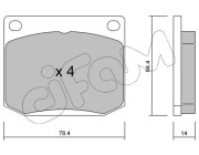 822-018-1 CIFAM sada brzdových platničiek kotúčovej brzdy 822-018-1 CIFAM