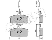 822-026-3 Sada brzdových destiček, kotoučová brzda CIFAM