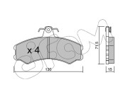 822-031-1 CIFAM sada brzdových platničiek kotúčovej brzdy 822-031-1 CIFAM