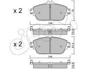 822-1017-0 Sada brzdových destiček, kotoučová brzda CIFAM