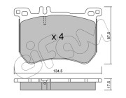 822-1021-0 Sada brzdových destiček, kotoučová brzda CIFAM