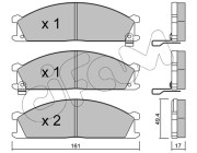 822-107-1 Sada brzdových destiček, kotoučová brzda CIFAM