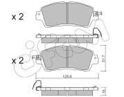 822-1085-0 CIFAM sada brzdových platničiek kotúčovej brzdy 822-1085-0 CIFAM