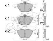 822-1087-0 Sada brzdových destiček, kotoučová brzda CIFAM