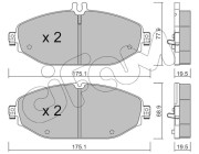 822-1132-0 Sada brzdových destiček, kotoučová brzda CIFAM