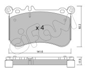 822-1133-0 CIFAM sada brzdových platničiek kotúčovej brzdy 822-1133-0 CIFAM