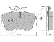822-158-0 Sada brzdových destiček, kotoučová brzda CIFAM