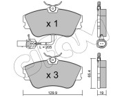 822-164-1 Sada brzdových destiček, kotoučová brzda CIFAM