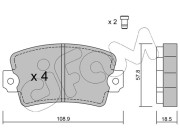 822-186-0 Sada brzdových destiček, kotoučová brzda CIFAM