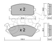 822-234-0 Sada brzdových destiček, kotoučová brzda CIFAM