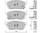 822-247-1 Sada brzdových destiček, kotoučová brzda CIFAM