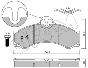 822-262-0 CIFAM sada brzdových platničiek kotúčovej brzdy 822-262-0 CIFAM