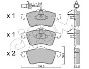 822-263-1 CIFAM sada brzdových platničiek kotúčovej brzdy 822-263-1 CIFAM