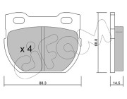 822-354-0 CIFAM sada brzdových platničiek kotúčovej brzdy 822-354-0 CIFAM