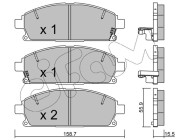 822-406-2 Sada brzdových destiček, kotoučová brzda CIFAM