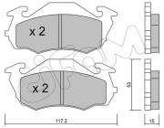 822-412-0 Sada brzdových destiček, kotoučová brzda CIFAM