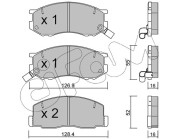 822-455-0 CIFAM sada brzdových platničiek kotúčovej brzdy 822-455-0 CIFAM