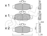 822-520-0 Sada brzdových destiček, kotoučová brzda CIFAM
