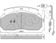 822-586-3K Sada brzdových destiček, kotoučová brzda CIFAM
