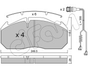 822-586-4K CIFAM sada brzdových platničiek kotúčovej brzdy 822-586-4K CIFAM