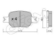 822-614-0 Sada brzdových destiček, kotoučová brzda CIFAM