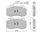 822-651-1 CIFAM sada brzdových platničiek kotúčovej brzdy 822-651-1 CIFAM