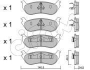 822-687-0 CIFAM sada brzdových platničiek kotúčovej brzdy 822-687-0 CIFAM