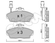 822-689-0 CIFAM sada brzdových platničiek kotúčovej brzdy 822-689-0 CIFAM