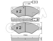 822-849-0 CIFAM sada brzdových platničiek kotúčovej brzdy 822-849-0 CIFAM