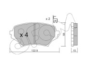 822-870-0 CIFAM sada brzdových platničiek kotúčovej brzdy 822-870-0 CIFAM