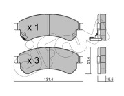 822-931-0 CIFAM sada brzdových platničiek kotúčovej brzdy 822-931-0 CIFAM