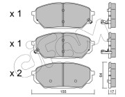 822-999-0 CIFAM sada brzdových platničiek kotúčovej brzdy 822-999-0 CIFAM