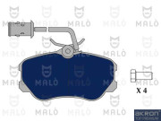 1050409 Sada brzdových destiček, kotoučová brzda AKRON-MALÒ