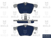 1051181 Sada brzdových destiček, kotoučová brzda AKRON-MALÒ