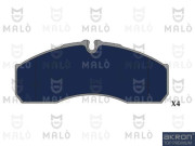 1051212 Sada brzdových destiček, kotoučová brzda AKRON-MALÒ