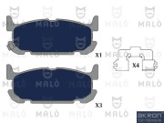 1051330 Sada brzdových destiček, kotoučová brzda AKRON-MALÒ