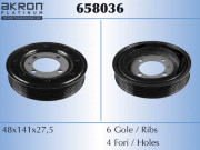 658036 Řemenice, klikový hřídel AKRON-MALÒ