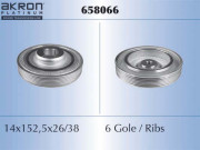 658066 Řemenice, klikový hřídel AKRON-MALÒ