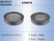 658076 Řemenice, klikový hřídel AKRON-MALÒ